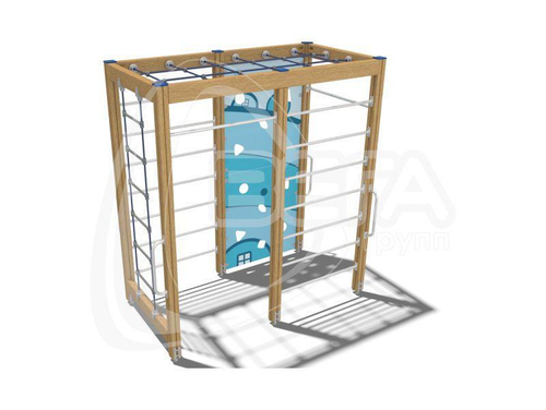 Игровой комплекс Аквамарин (стойки дуб, паттерн Fairytale)