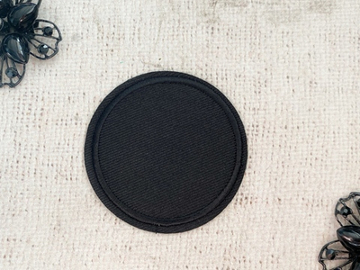 Термоаппликация, d 6 см, чёрный