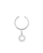 кольцо фактурное c подвесом солнце