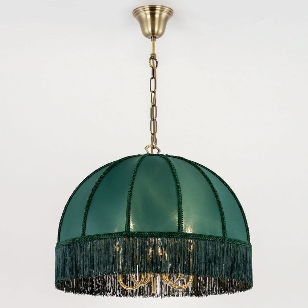 Citilux Базель CL407152 Люстра подвесная с зелёным абажуром