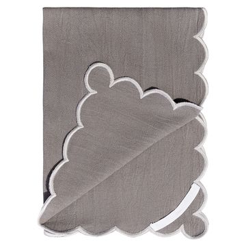 Набор кухонных полотенец с контрастным кантом серого цвета из коллекции trendy ruffles, 50х70 см