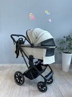 Коляска детская Peppy Tecla 2 в 1 Stone Chrome Edition (Бежевый)