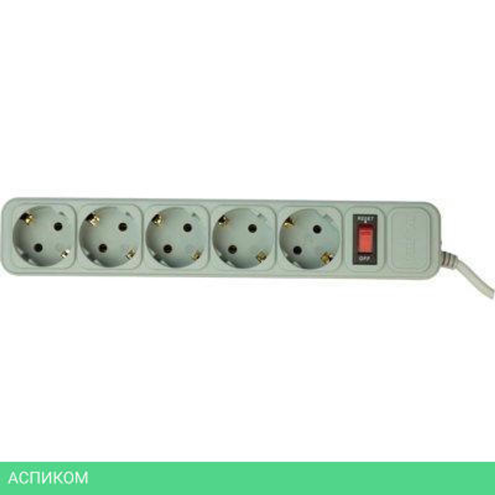 Сетевой фильтр PC Pet AP01006-E-G серый