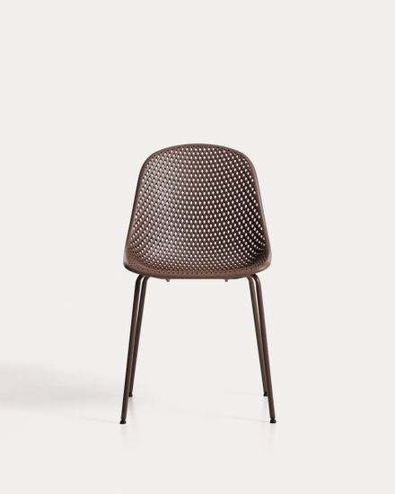 Уличный стул Quinby из коричневой стали и пластика