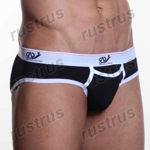 Мужские трусы брифы черные WANGJIANG WG00149