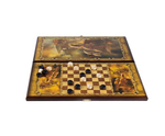 Набор 2 игры с доской  "Баталия" ( шашки, нарды), игральная доска 60 x 60 см.