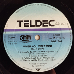 Винтажная виниловая пластинка LP Frank Duval When You Were Mine (Germany 1987)