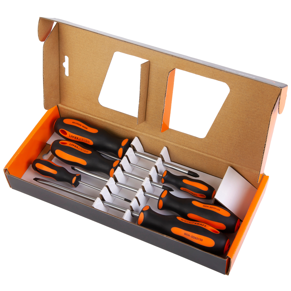 WDK-SD1006 Набор отверток PH/SL, 6 предметов