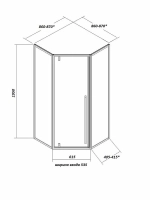 Душевой уголок CeruttiSpa C3AB 90x90 стекло прозрачное/профиль черный матовый