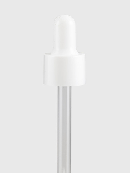 Белая пипетка 18/410 гладкая пластиковая