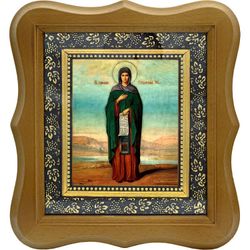 Елизавета Чудотворица, игумения Константинопольская. Икона на холсте.