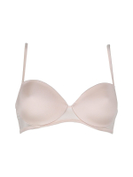 Бюстгальтер-балконет с формованной чашкой из микрофибры (Размер: 3C) (Цвет: кремовый)