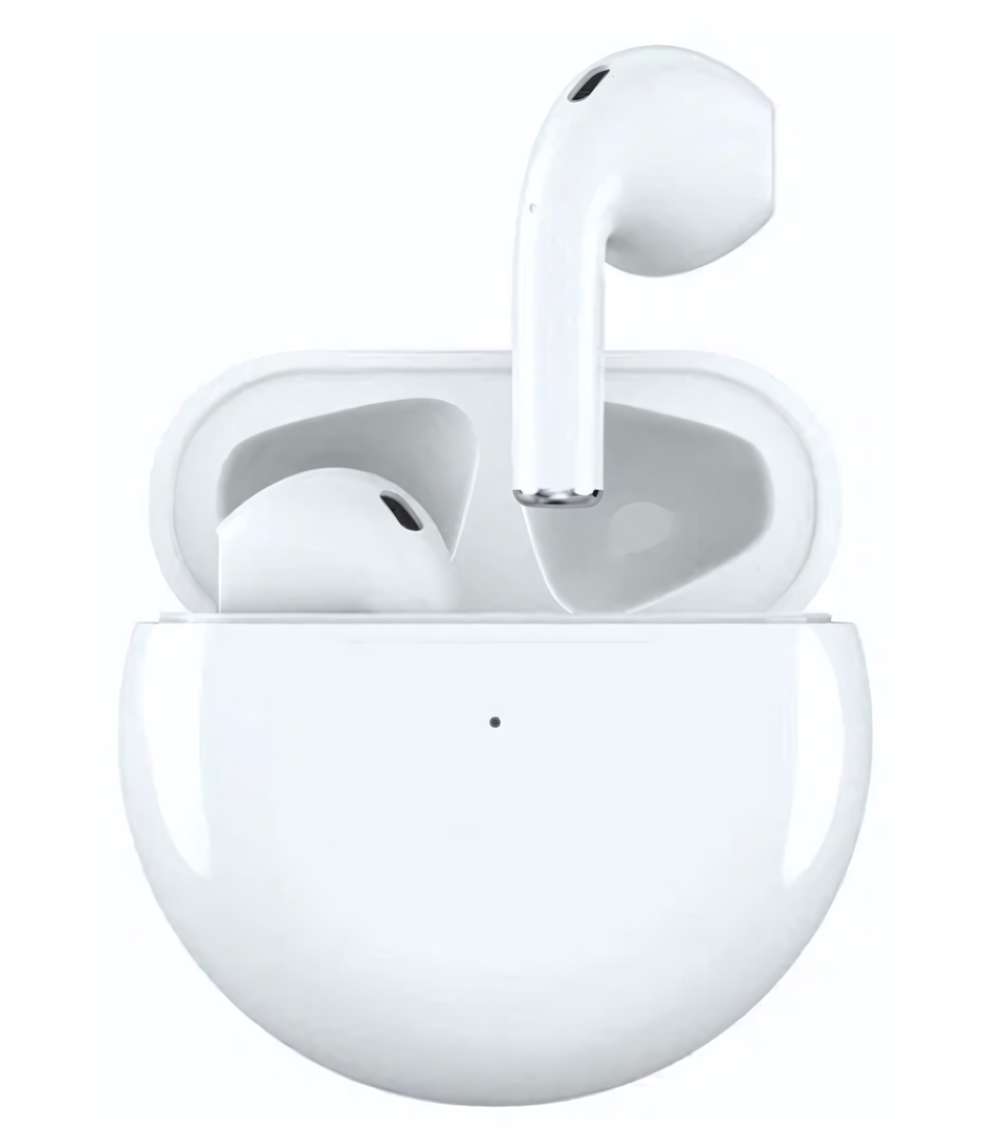 Bluetooth - гарнитура Pro 6, TWS вкладыши, BT5.0, 30/200mAh White