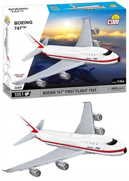 Конструктор пластиковый Cobi Boeing 747 First Flight 1969 - Боинг 747 - 1051эл. - Коби 26609