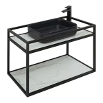 Консоль с раковиной Allen Brau Liberty 90 1.33003.BB черная