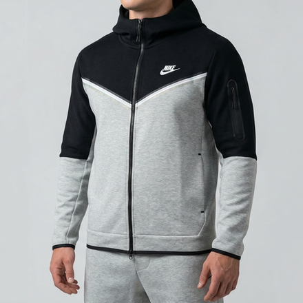 Худи Nike Tech Fleece #2 • Черно-серый