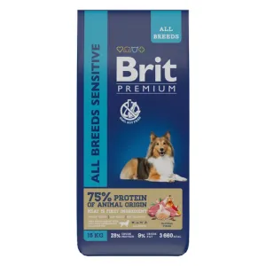 Сухой корм Brit Premium Dog Sensitive для собак с ягнёнком и индейкой