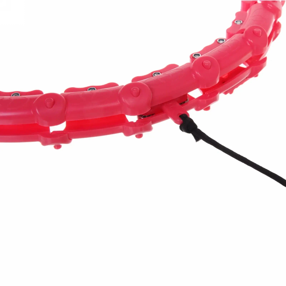 Обруч спортивный регулируемый «Fitness» 24 части (длина окружности 130 см) с утяжелением, розовый