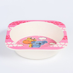 4611372 Набор бамбуковой посуды "Жираф и коала", тарелка, миска, стакан, приборы, 5 предметов