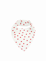 Двусторонний нагрудник (лапша) Сердечки (0-12 мес)