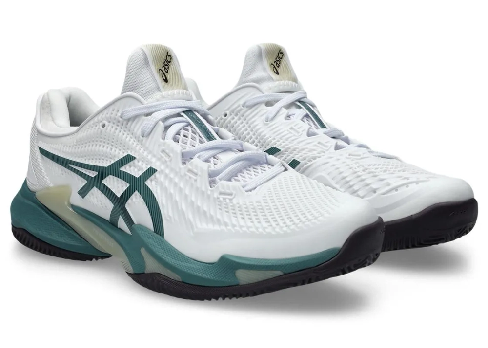 Мужские кроссовки теннисные Asics Court FF 3 Clay - white/foggy teal
