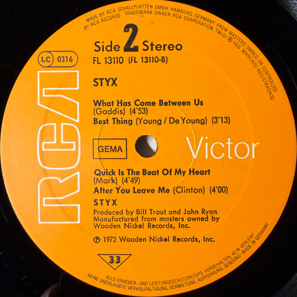 Styx ‎– Styx (Германия 1979г.) Т