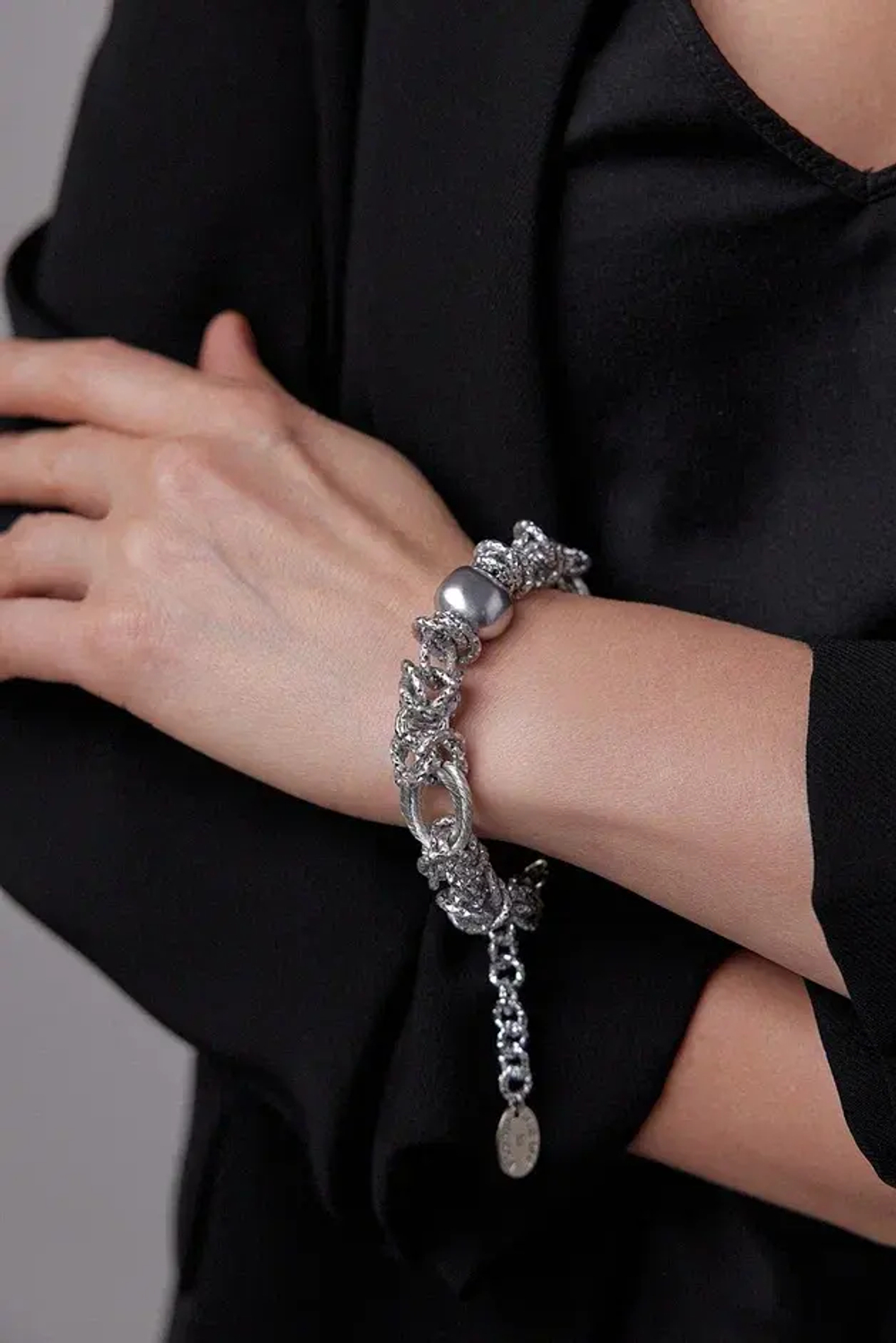 HMG 1131  S/Gray Браслет Византия арт.1390