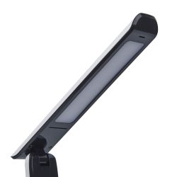 TLD-564 White-Black-LED-500Lm-3000-6000K-Dimmer-NightLight Светильник настольный с ночником. 8W. Сенсорный выключатель. Диммер. Белый с черным. ТМ Uniel