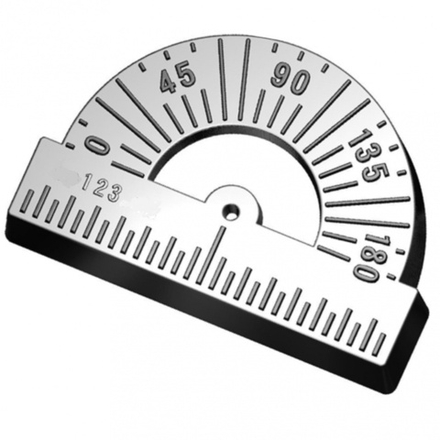 Форма пластиковая "Транспортир" 13*10 см.