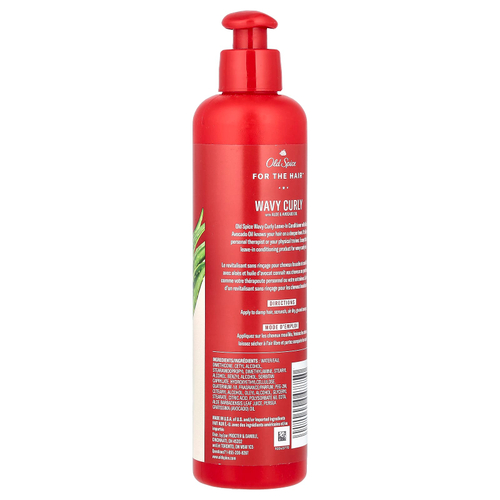 Old Spice, Несмываемый кондиционер для кудрявых волос с алоэ и маслом авокадо, 252 мл (8,5 жидк. Унции)