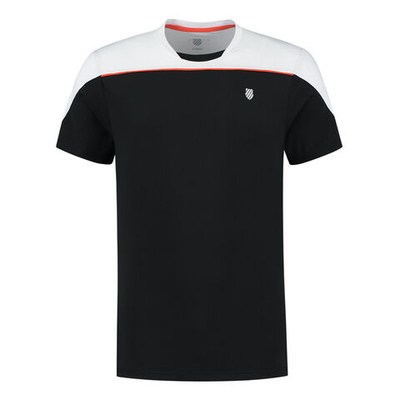Мужское теннисное поло K-Swiss Hypercourt Block Crew 3 T-Shirt Men - Black, White