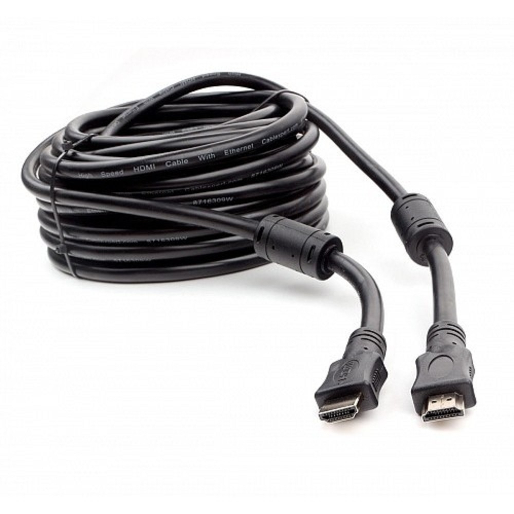 Cablexpert CCF2-HDMI4-15M, 15м, v1.4, 19M/19M, черный, позол.разъемы, экран, 2 ферр кольца, пакет