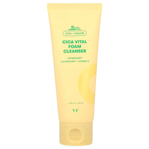 VT Cosmetics, Cica Vital, очищающая пенка, 100 мл (3,38 жидк. унции)