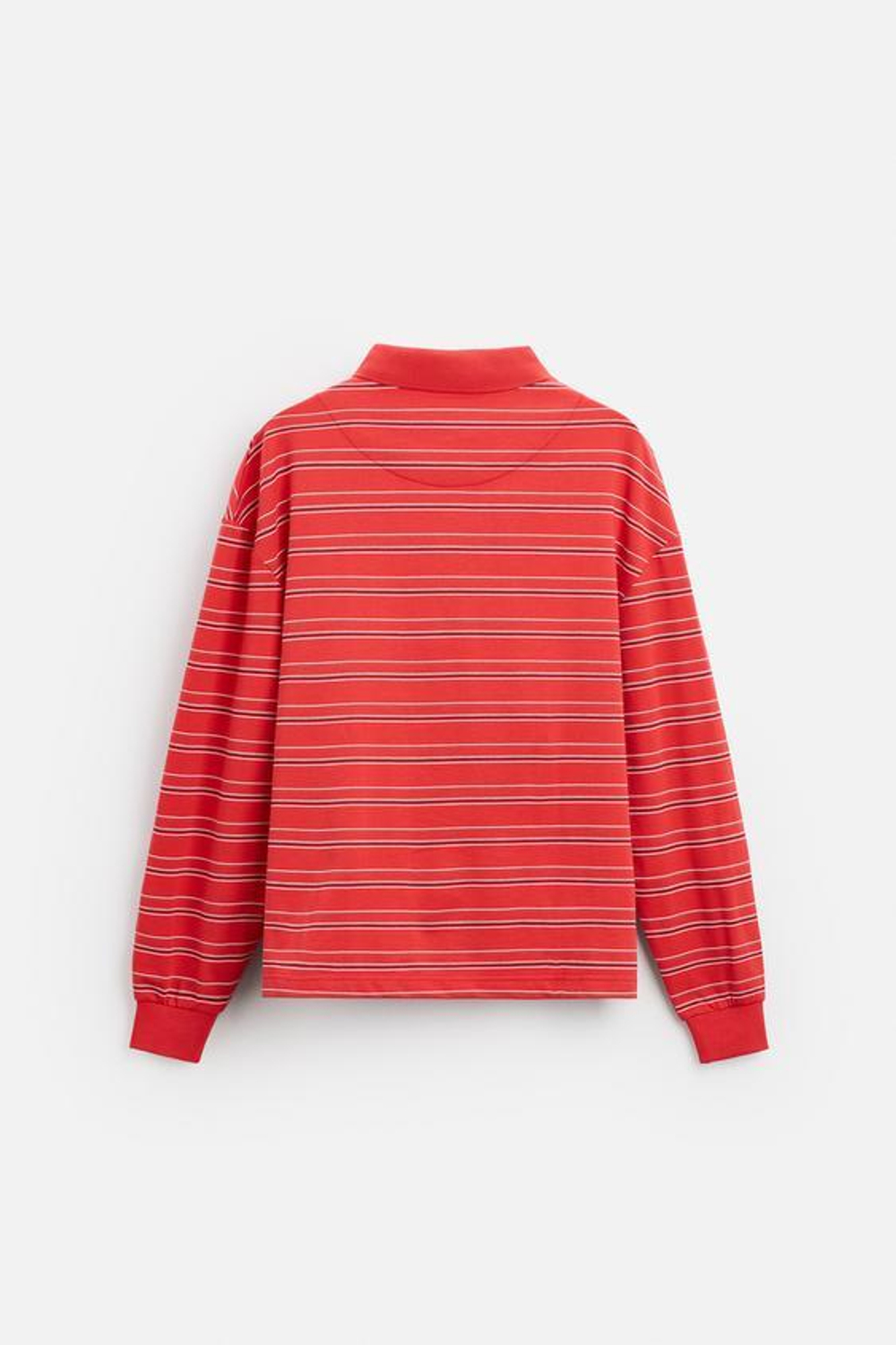 ZARA ПОЛО В ПОЛОСКУ, КРАСНЫЙ