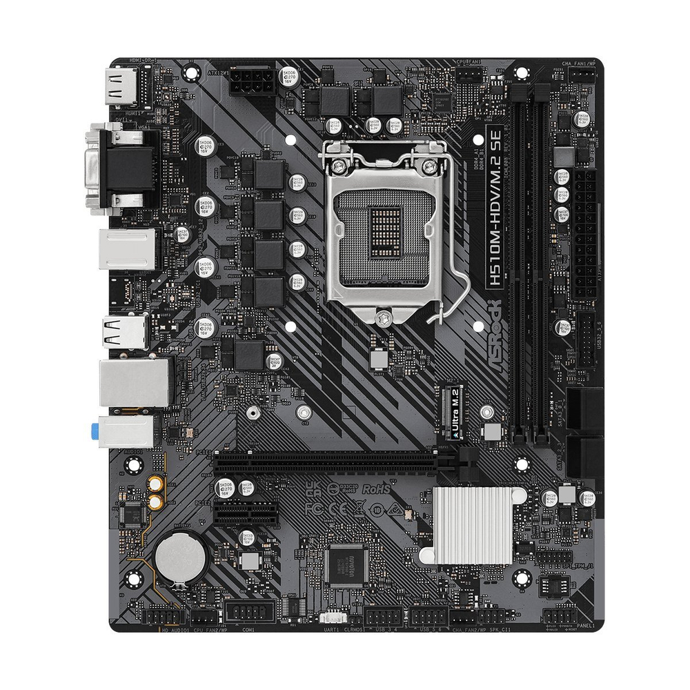 Материнская плата ASROCK H510M-HDV/M.2 SE, LGA1200, H470, mATX