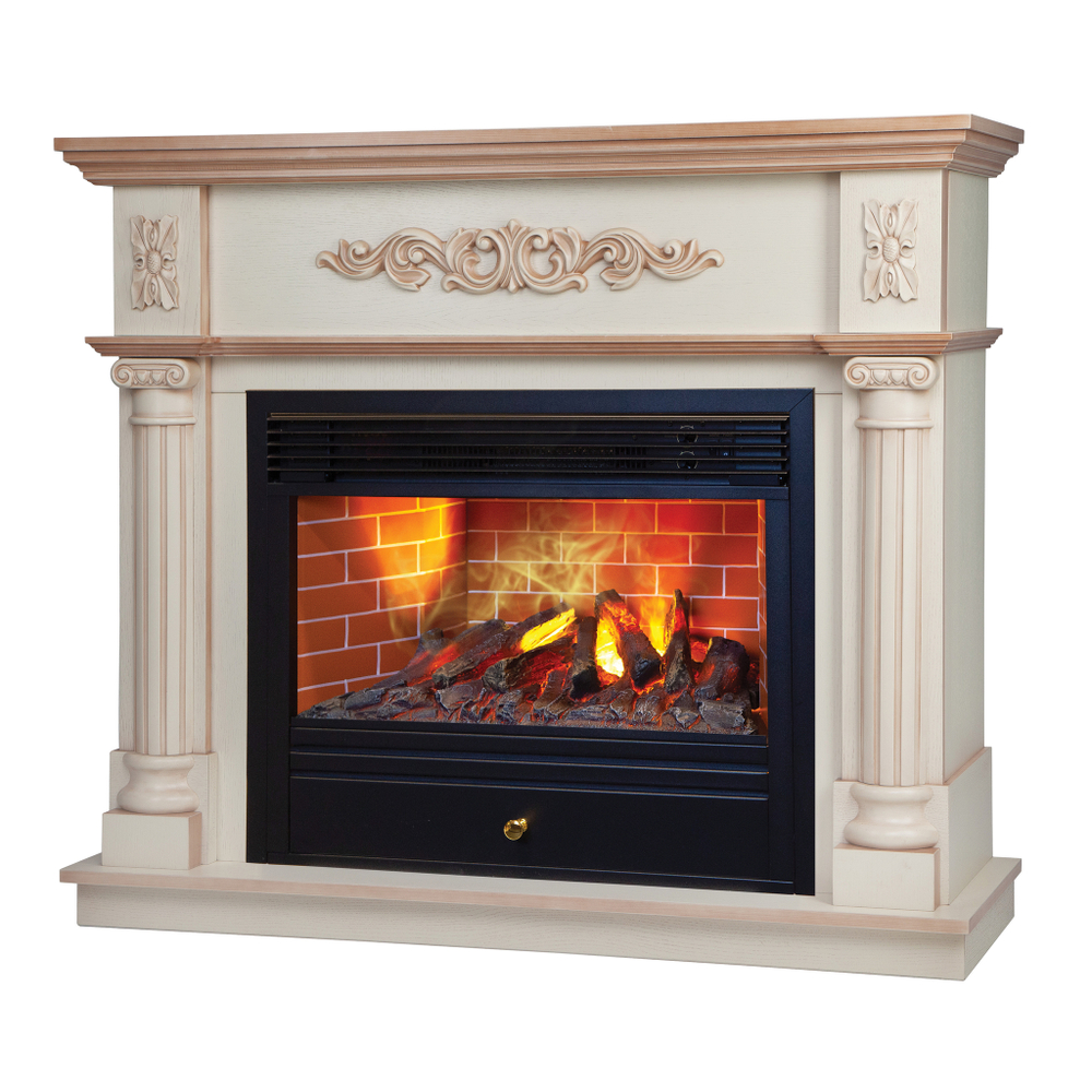 Каминокомплект Real Flame Silvia 26 WT-619B с очагом 3D Novara