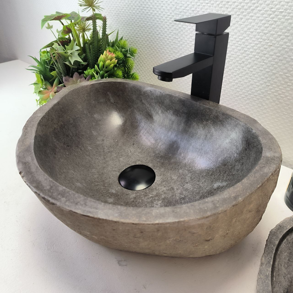 Раковина из речного камня RS-63511 (45*34*16) 0122