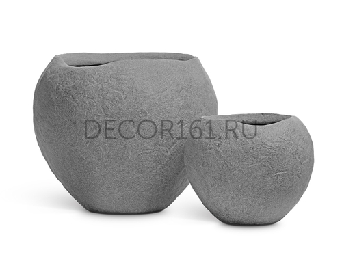 Кашпо TREEZ Effectory Organic Сфера Серый ледник д-59 см, в-50 см 41.33-15-23-098-GR-59