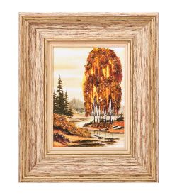 AMB-03/45 Картина «Красота природы» (с янтарной крошкой) H-32см