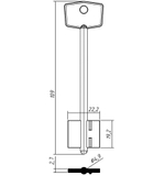 Заготовка сувальдного ключа 10609 GRN3D ГЕРИОН