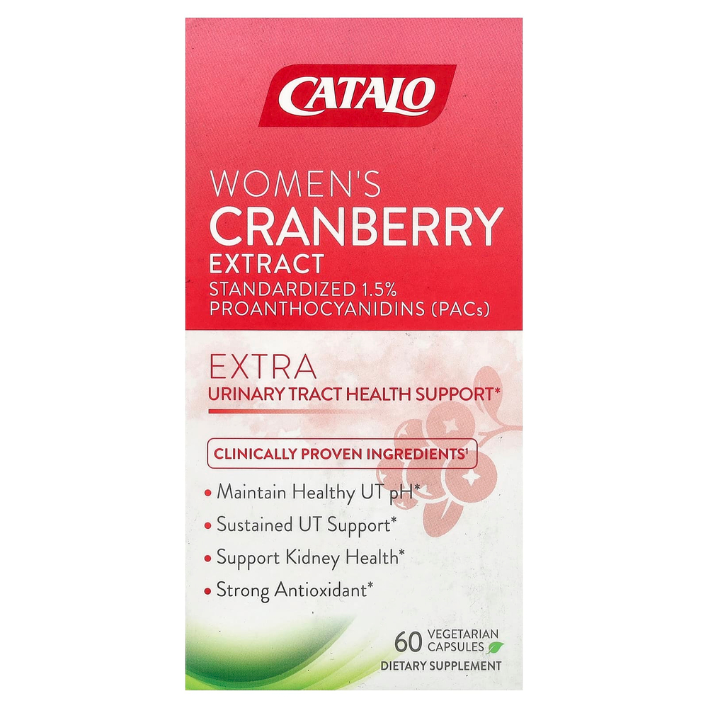 CATALO, Экстракт клюквы для женщин, 60 вегетарианских капсул (300 мг на капсулу)