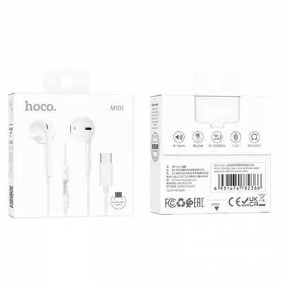 Проводные наушники для Type-C Hoco M101 (white)