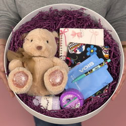 БОКС С МИШКОЙ БЕЛЫЙ