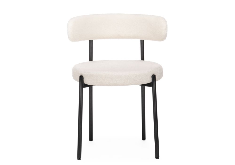 Стул на металлокаркасе Rudi white / black