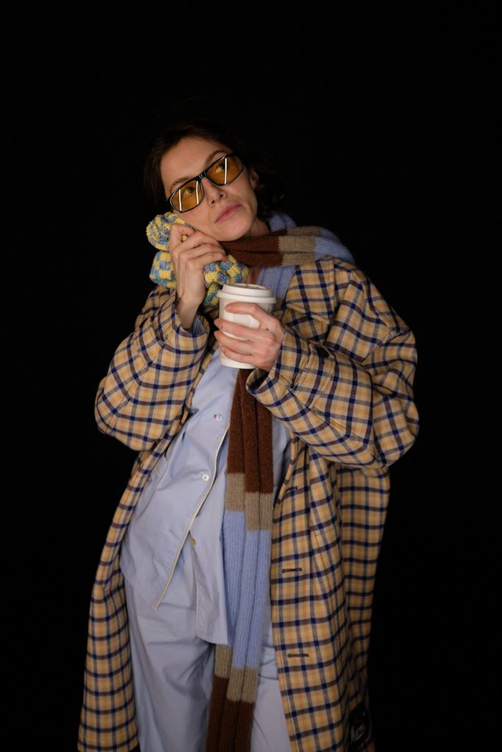 Шарф Jacob Cro "Brown and Blue"