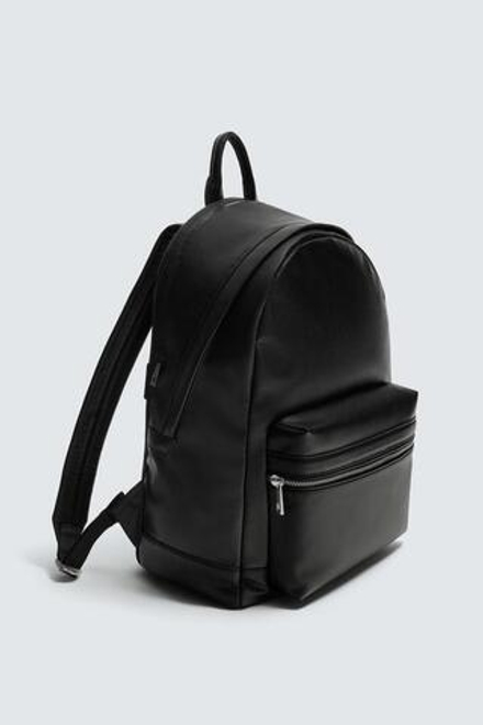 ZARA РЮКЗАК С ТИСНЕНИЕМ, ЧЕРНЫЙ