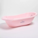 Ванна детская 86 см со сливом "Кролики" розовый