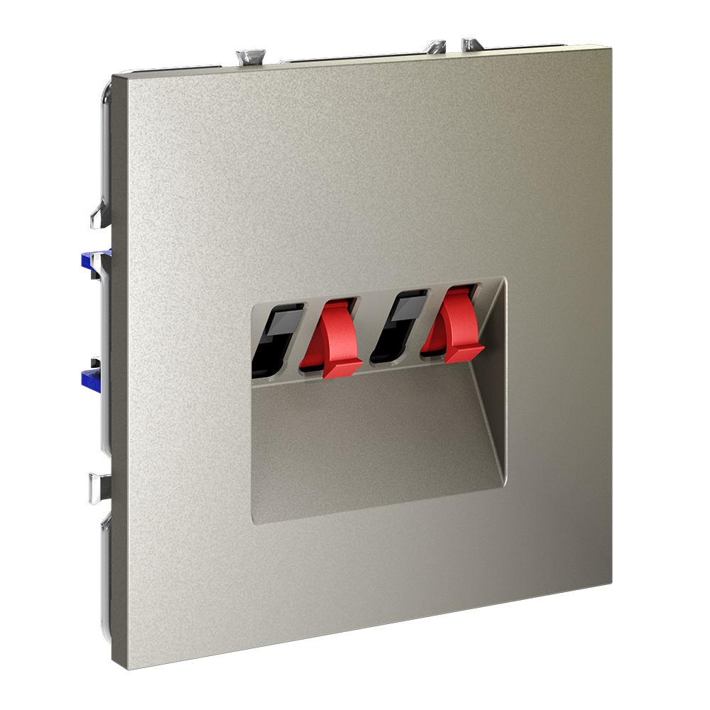 Розетка акустическая встраиваемая 4-местная, (шелк) Voltum S70 VLS060304