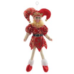 GAEM Игрушка набивная подвесная "Эльф", L13 W5 H26 см, 2в.