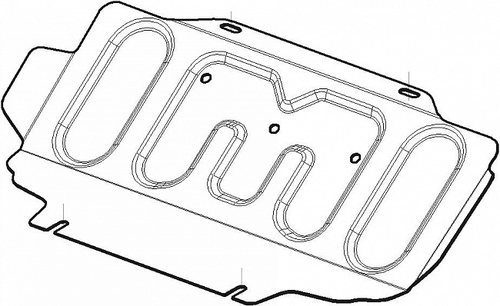 Защита Радиатора. 2 мм, Сталь. для Great Wall Hover H5 2013-2015, Motodor.73117
